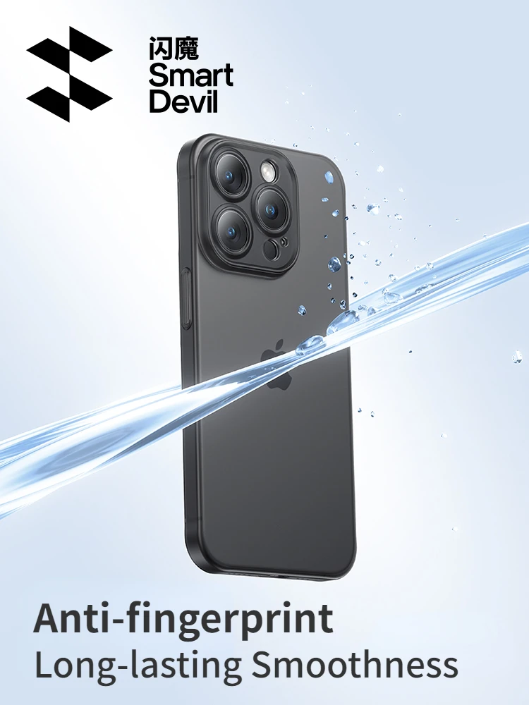 SmartDevil-funda de teléfono mate ultrafina para iPhone 15Pro Max 15, carcasa protectora de teléfono anticaída con vidrio templado - imagen 5