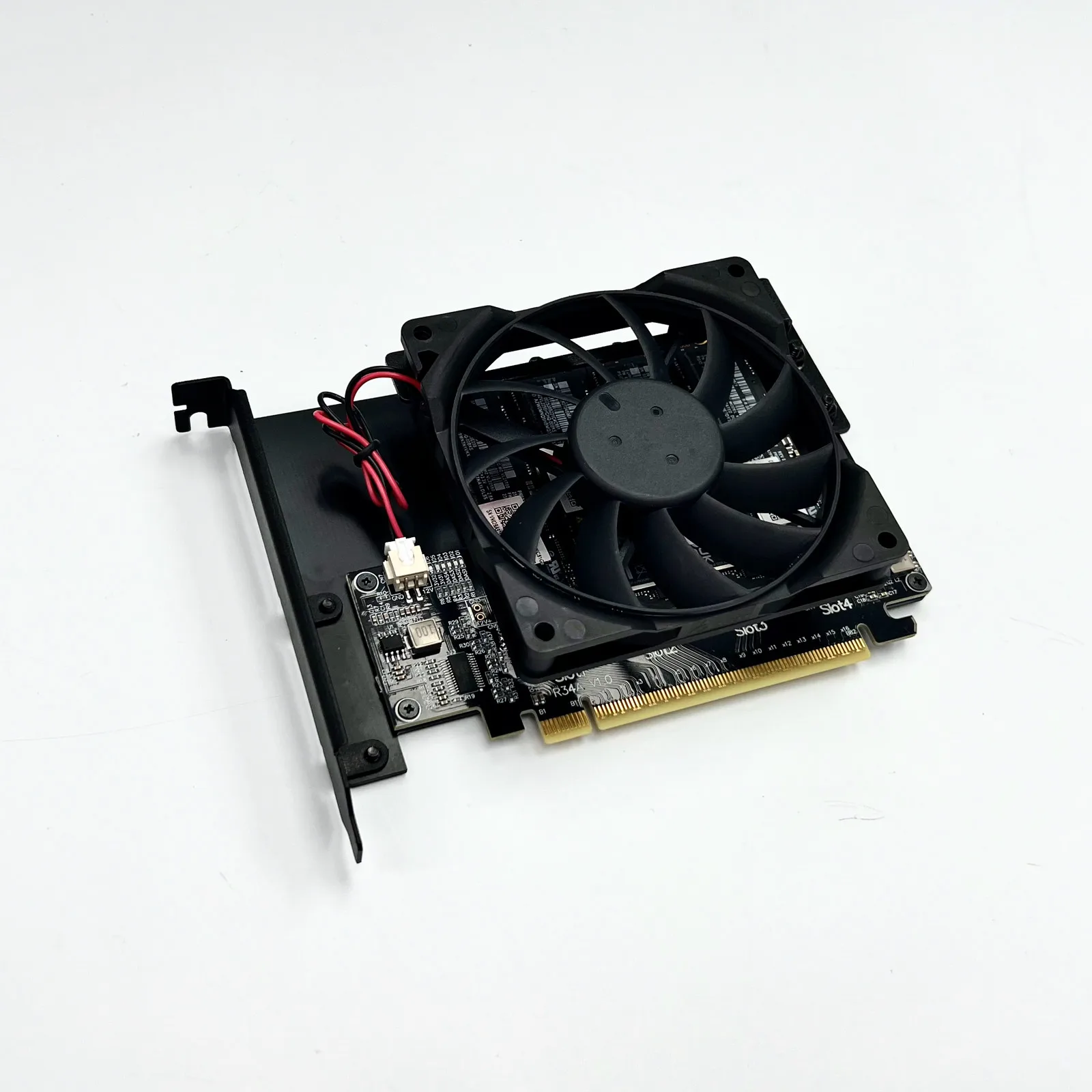 Tarjeta de expansión PCI-E 5,0 X16 a 4 puertos M.2 NVMe con Kit de ventilador unidad de estado sólido M.2 NVMe SSD PCIe 16x 5,0 Gen5 adaptador dividido de 4 discos - imagen 4