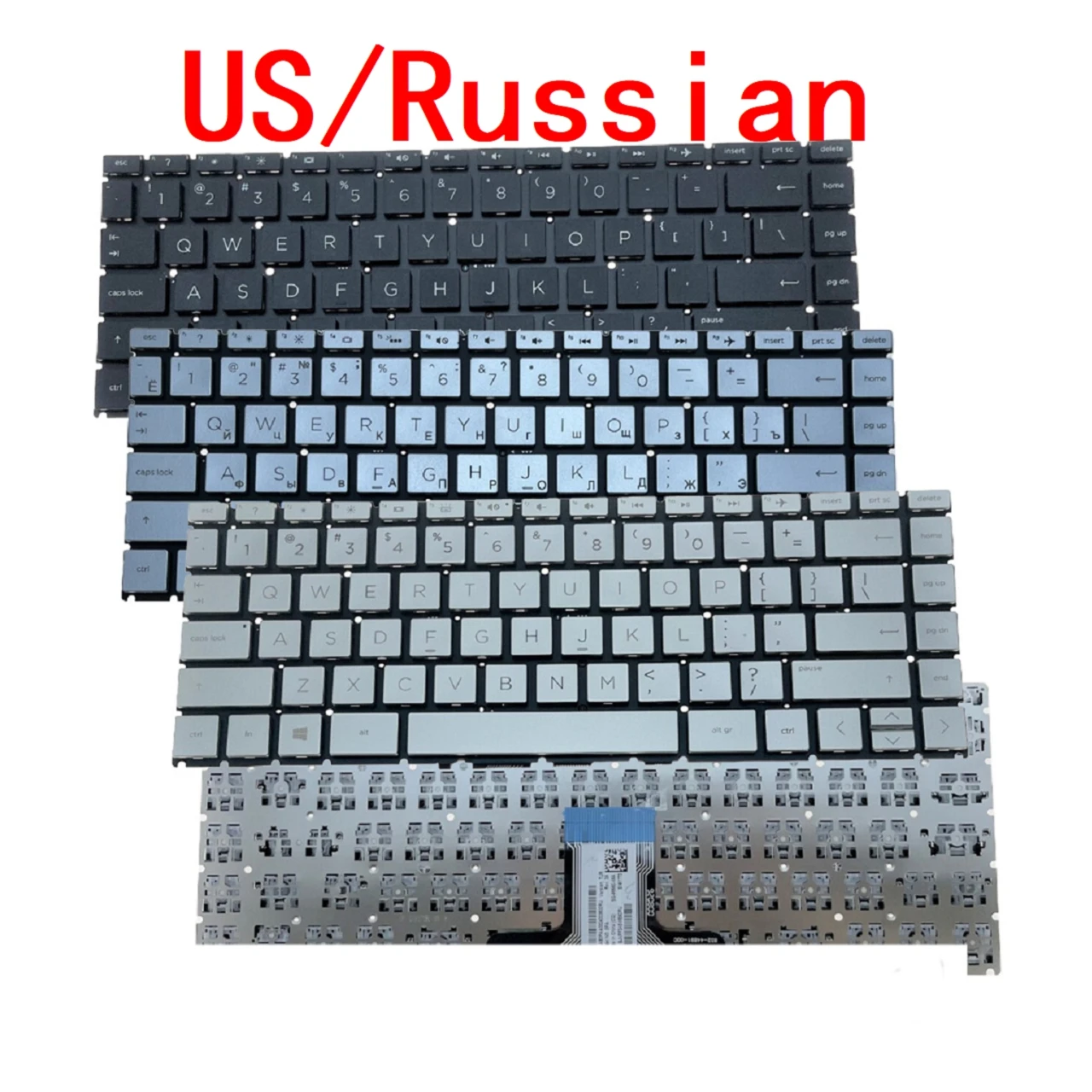 Nuevo teclado retroiluminado para ordenador portátil ruso de EE. UU. para HP Pavilion X360 14-CD 14-CE 14-CM 14-DA 14-DK 14-CK 14-CC 14M-CD 14-DQ 14T-CD