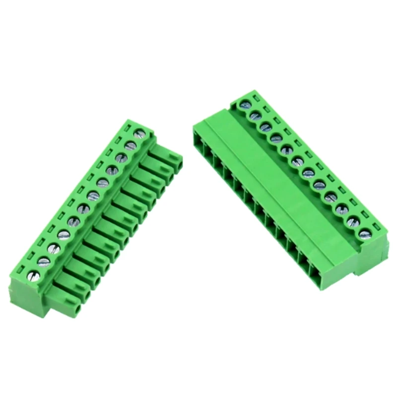 5 Juegos 2EDGRK 3,5mm 2/3/4/5/6-12 pines conector de bloque de terminales de tornillo de ángulo recto enchufe de paso de 3,5 MM + enchufe de cabezal de Pin 15EDGRK - imagen 5