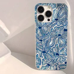 Funda Samsung Galaxy – Floral Abstracta con Ondas Aguamarina