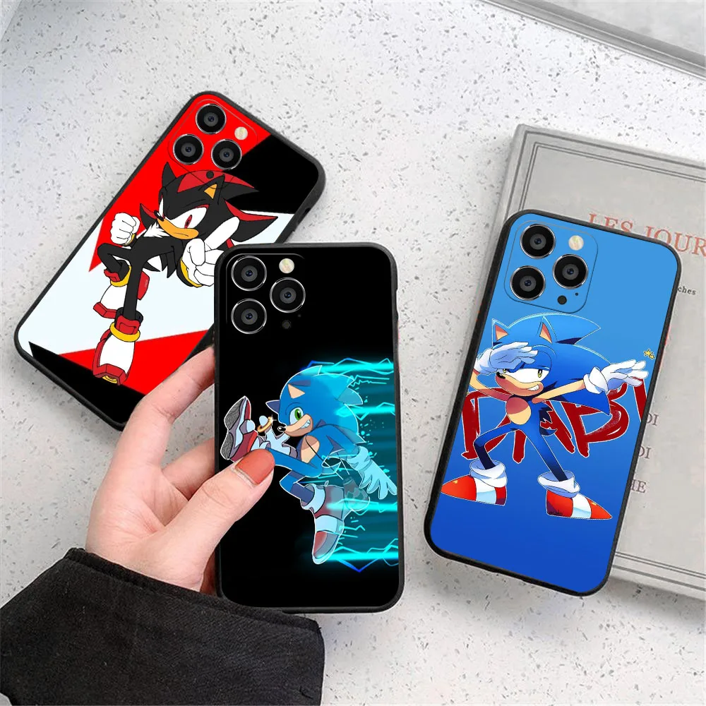 BY-26 funda suave de dibujos animados s-sonic para Samsung S9, S10, A53, A50, A30S, A50S, A60S, S10E, S20 FE, A13, A32 Lite Plus - imagen 3
