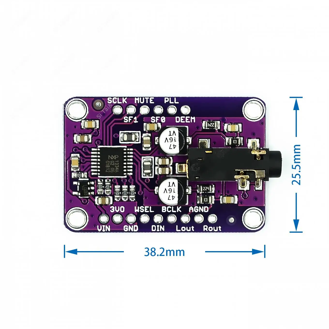 Módulo DAC 1334 UDA1334A I2S DAC Placa de módulo decodificador estéreo de audio para Arduino 3,3 V - 5 V - imagen 3