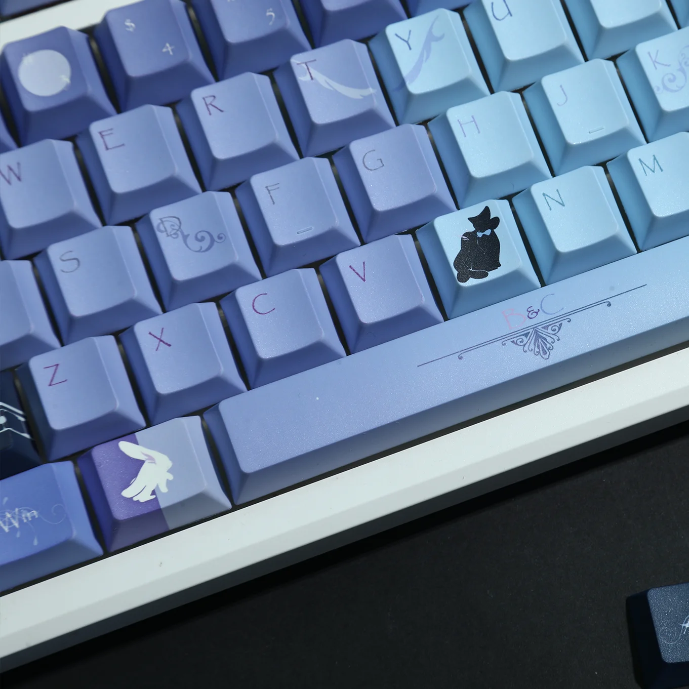 120 teclas Luna conejo Keycaps lindo personalizado Keycap MOA juego Key Cap PBT DYE SUB Cherry MX Switch para teclado mecánico