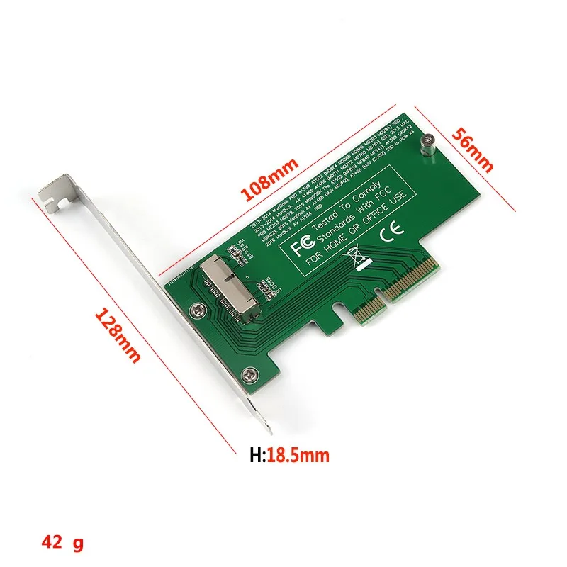 Adaptador elevador de tarjeta PCI Express M Key NVMe M.2 SSD para Mac Mini 2014 Late A1347 MEGEN2 MEGEM2 MEGEQ2 Riser - imagen 3