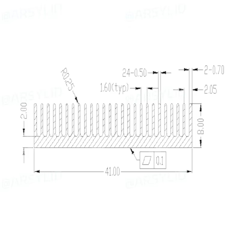 Disipador Calor Aluminio 300x100mm para Electrónica - imagen 3