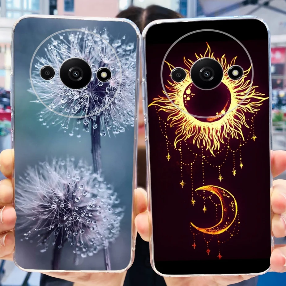 Para Xiaomi Redmi A3 funda de lujo pintada funda de teléfono de TPU suave de silicona transparente de 6,71 pulgadas para Xiaomi Redmi A3 RedmiA3 parachoques - imagen 3
