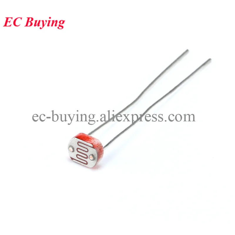 Resistencia dependiente de la luz LDR, de 5MM fotorresistencia, venta al por mayor, resistencia fotoconductora, 100 unids/lote, 5528 - imagen 5
