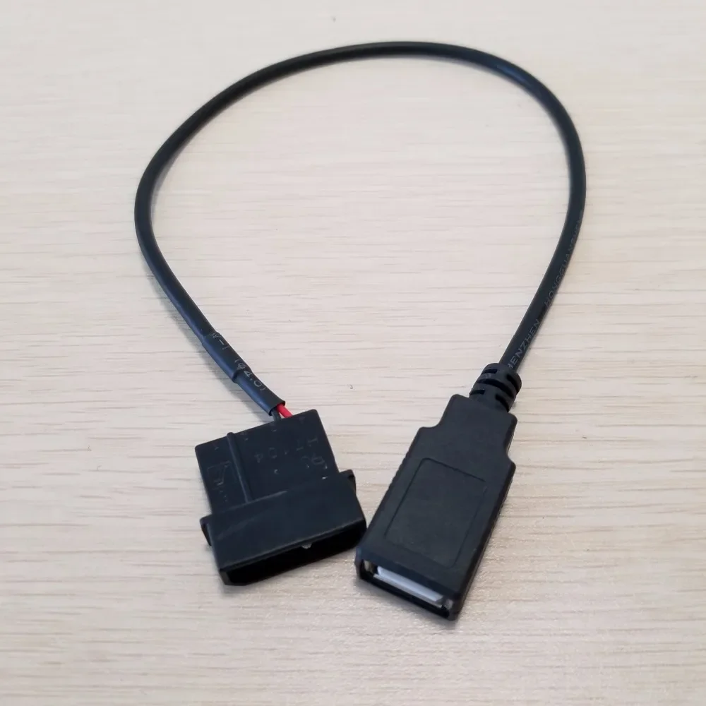 Cable Molex a USB A Hembra 5V 2Pin 35cm para PC - imagen 5