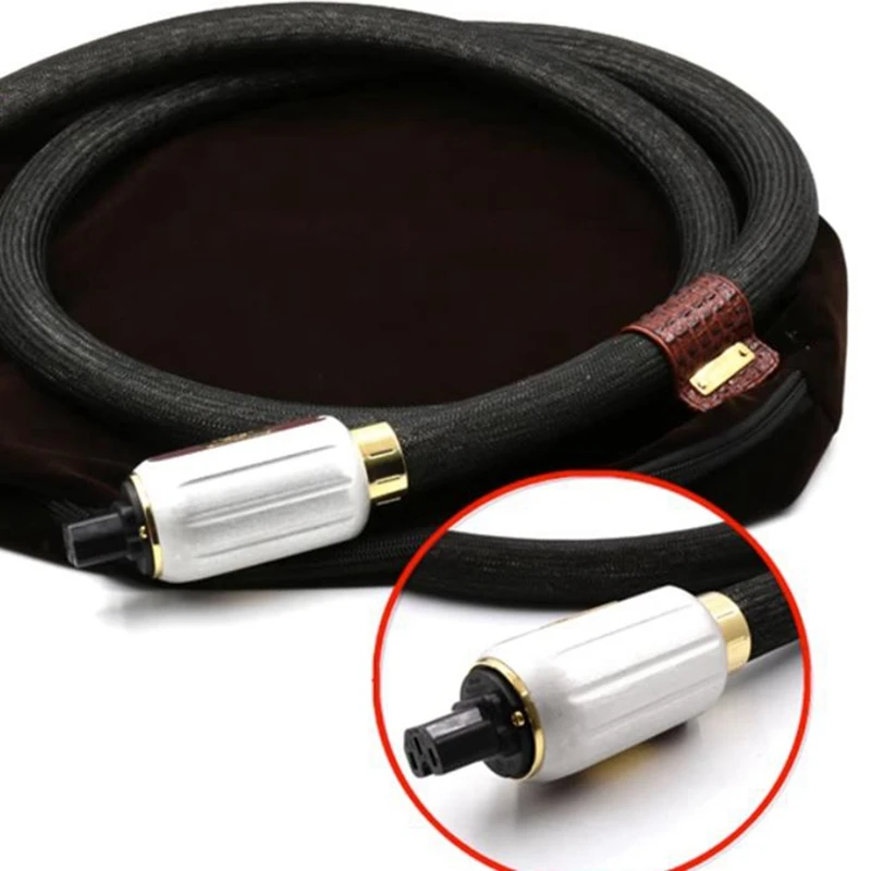 Cable de alimentación Hifi Enigma Extreme Signature, enchufes con conexión de Cable de Audio AC EE. UU./UE chapados en rodio - imagen 2