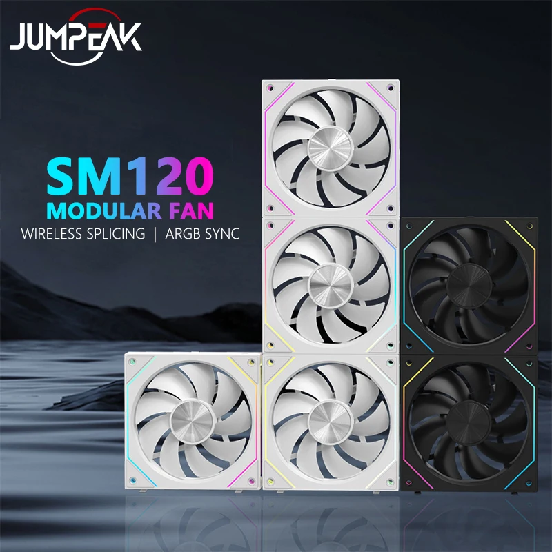 JUMPEAK SM120 240mm 360mm Modular inalámbrico empalme PC 120mm ventilador de refrigeración ARGB espejo infinito para ordenador enfriador de agua - imagen 3