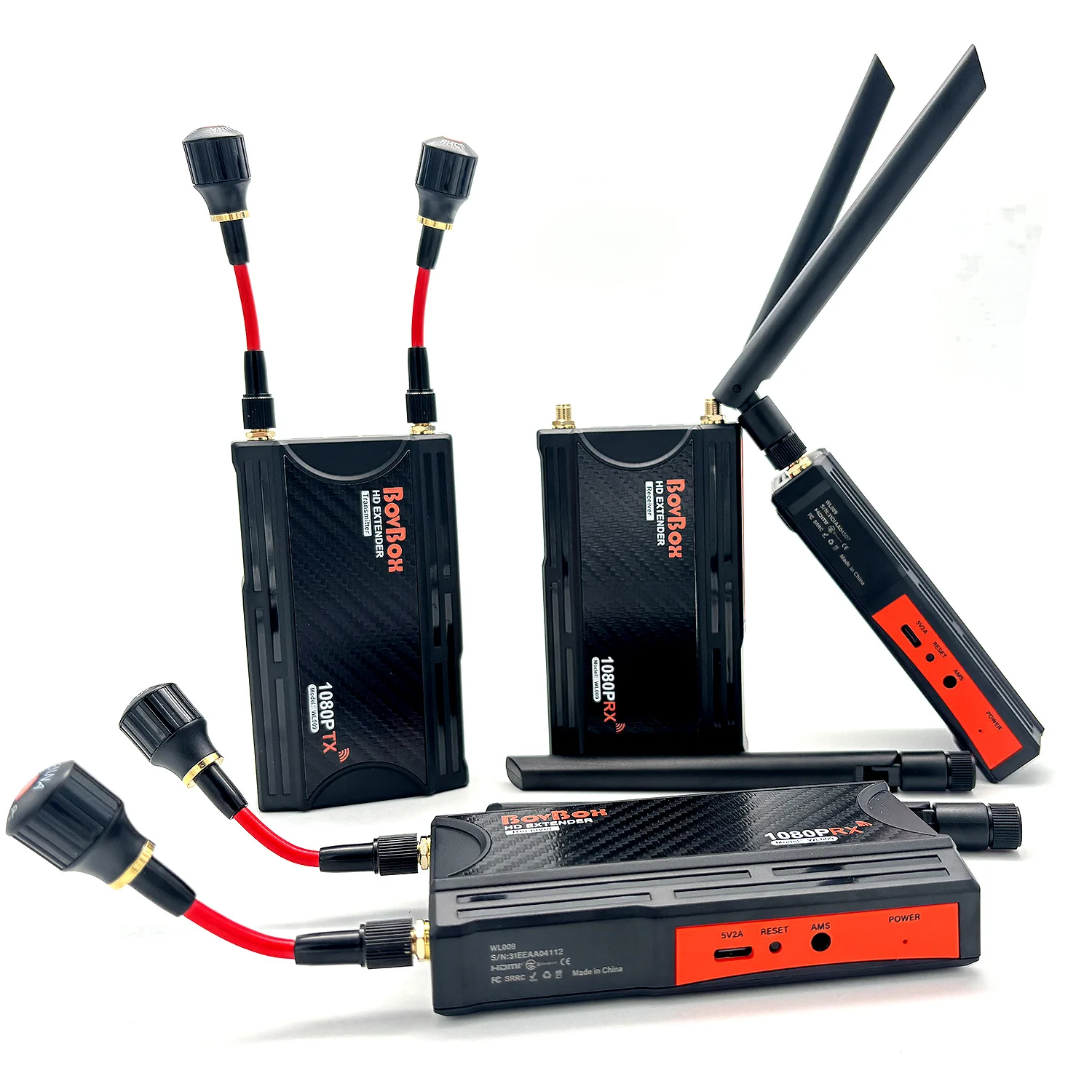 Extensor inalámbrico Dual 5,8 Ghz 300M transmisor y receptor de vídeo inalámbrico 400m extensor HDMI para transmisión de cámara portátil PC a TV