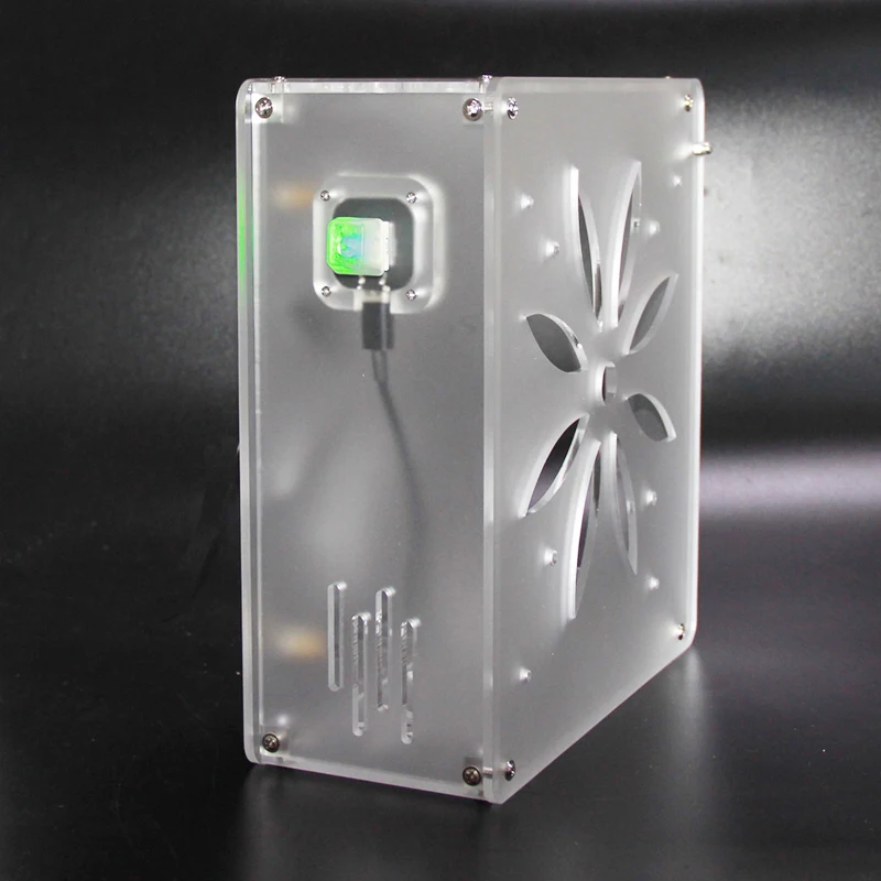 Carcasa Mini ITX Transparente Esmerilada - Diseño Interruptor Premium