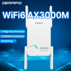 Repetidor WiFi 6 AX3000 Gigabit de doble banda con WPS