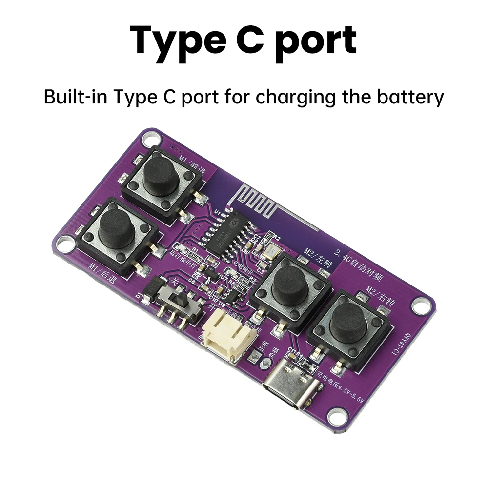 Módulo receptor de Control remoto 2,4G, Kit de módulo receptor de Control remoto de coche de juguete recargable de 4 canales - imagen 2