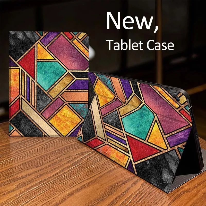 Color artístico de formas geométricas para Samsung Galaxy Tab A A7 A8 A9 A11 S6 S11 10,1 10,4 10,5 pulgadas Lite Plus funda para tableta