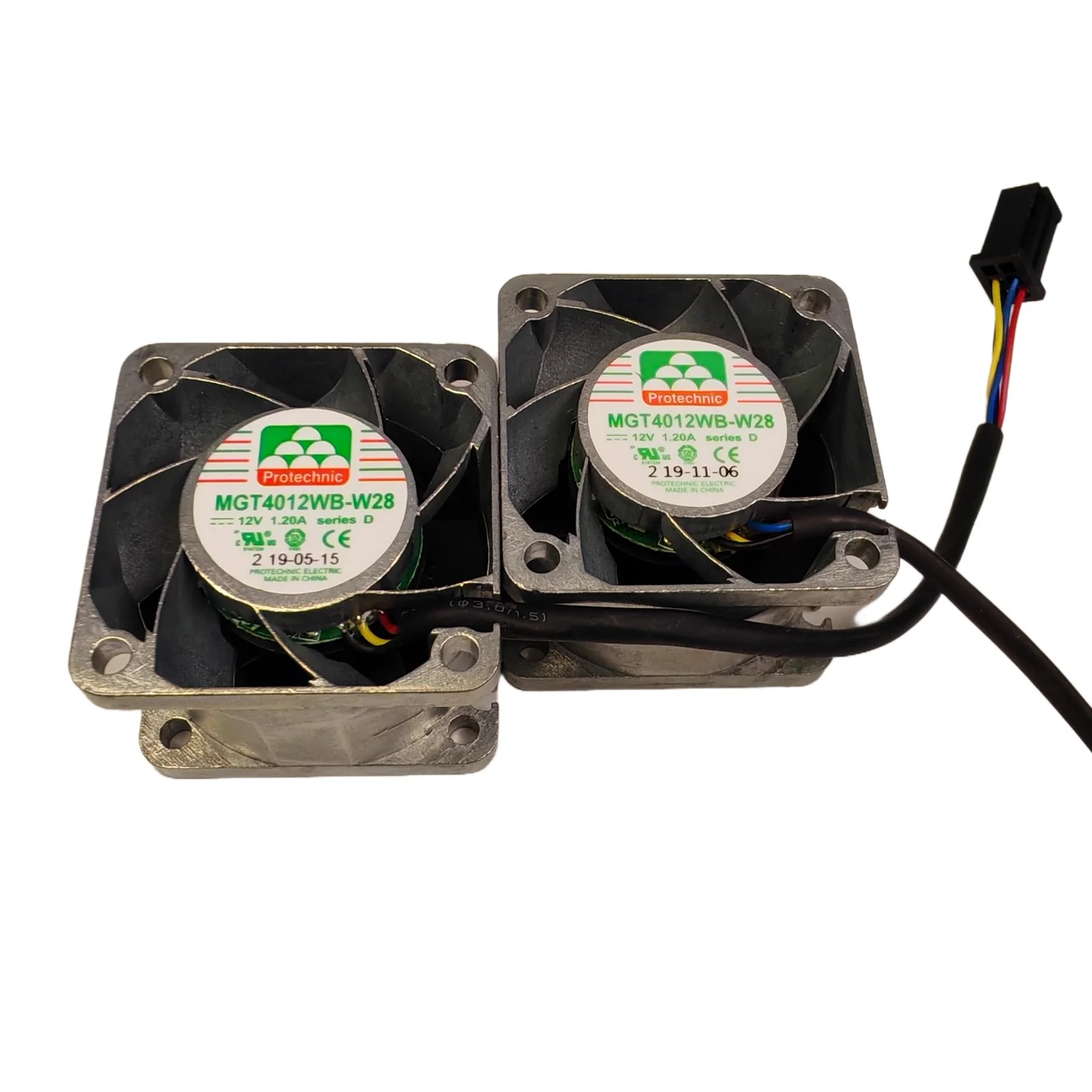 MGT4012WB-W28 40x40x28mm 12V 1.2A Marco de aluminio PWM Doble rodamiento de bolas Ventilador de enfriamiento industrial 23000RPM 4 cables