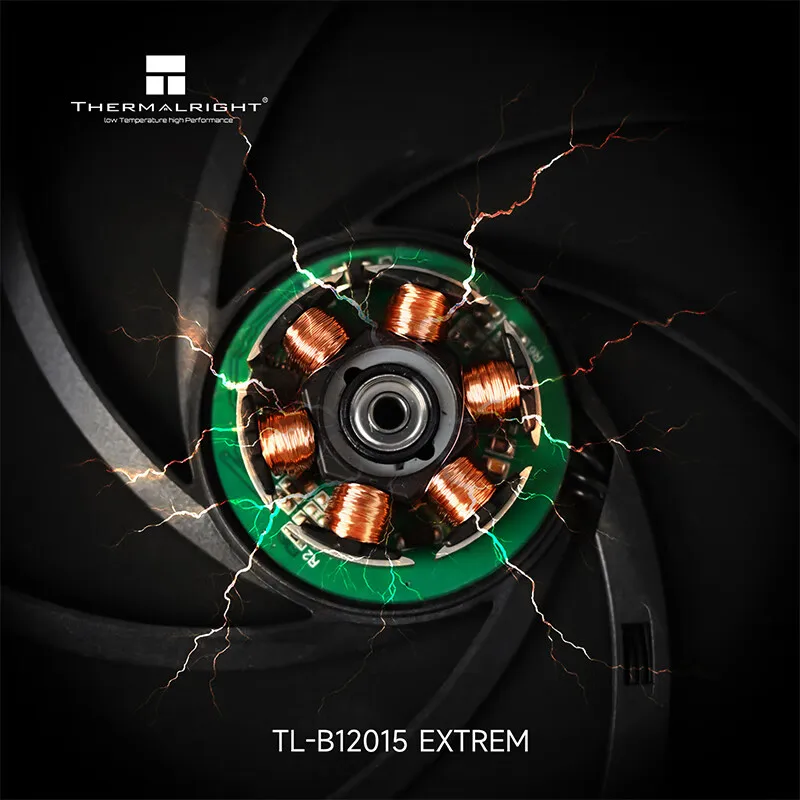 Thermalright TL-B12015 EXTREM ventilador de refrigeración del chasis de 12cm/120x120x15mm/puestos de ventilador LCP/rodamientos de bolas dobles/bajo ruido/marco de PPS - imagen 5