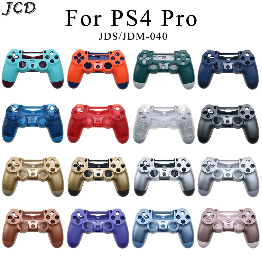 JCD carcasa frontal trasera de plástico cubierta de placa frontal para PS4 Pro 4,0 JDS-040 JDM-040 controlador funda protectora dura