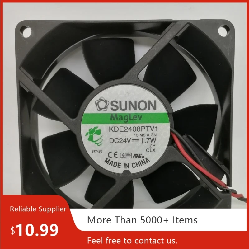 Ventilador con caja de 80mm X 25mm para SUNON KDE2408PTV1 8025 24V 1,7 W 8CM refrigeración silenciosa del inversor