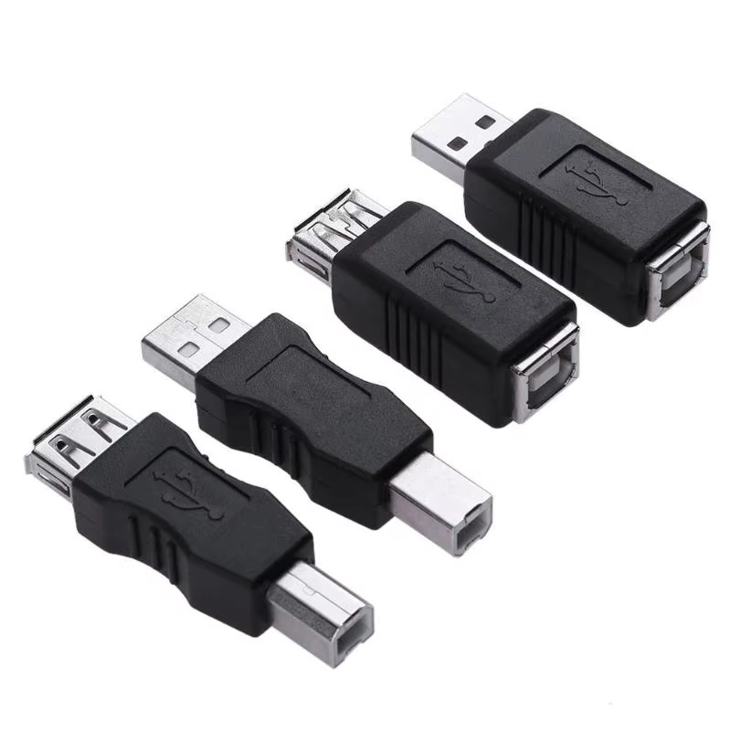 Conectores USB tipo A y tipo B del adaptador