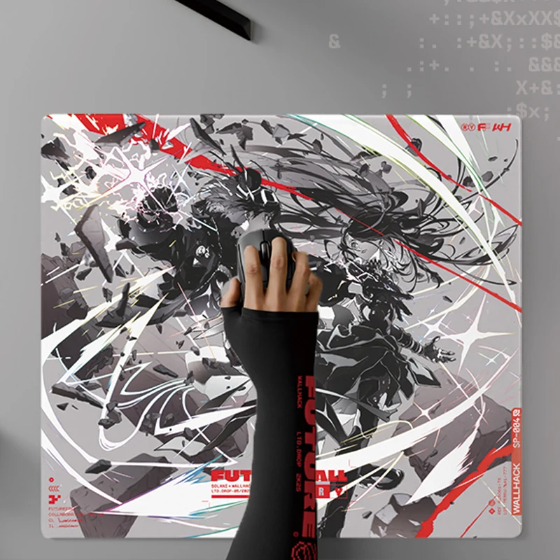 WALLHACK4.0 DRIFT SORA alfombrilla de ratón de cristal para juegos nivel Esports vidrio templado velocidad suave alfombrilla de ratón deportes electrónicos mangas de hielo originales - imagen 2