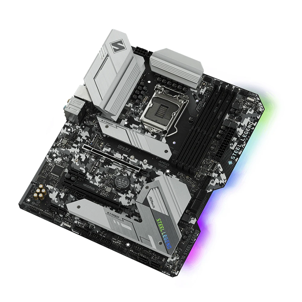 ASRock H470 STEEL LEGEND Motherboard LGA 1200 Support i3-10105F i5-11400F 11600KF i7-11700KF i9-11900KF CPU 4xDDR4 128GB M.2 ATX - imagen 4