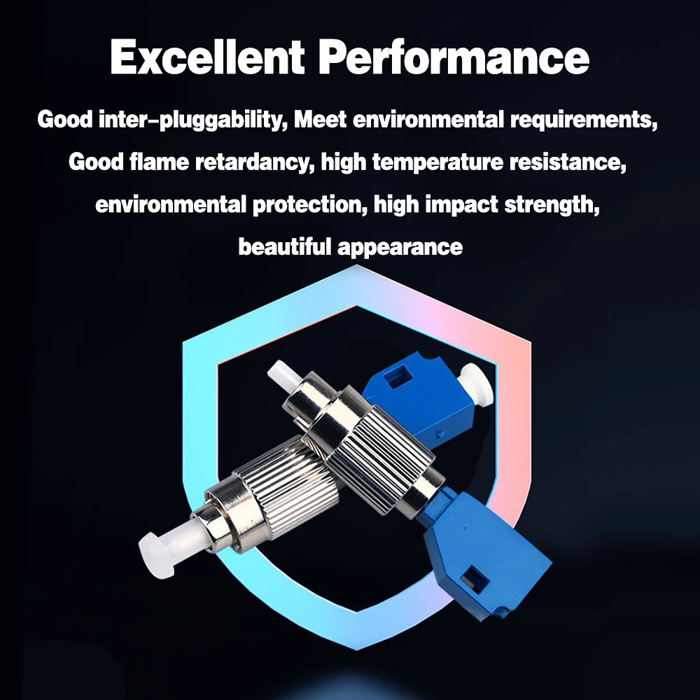 HOOLNX Fiber Optic Adaptor Single Mode 9/125um FC Male to LC Female FC- LC（Male-Female）Fiber Hybrid Adaptor - imagen 3