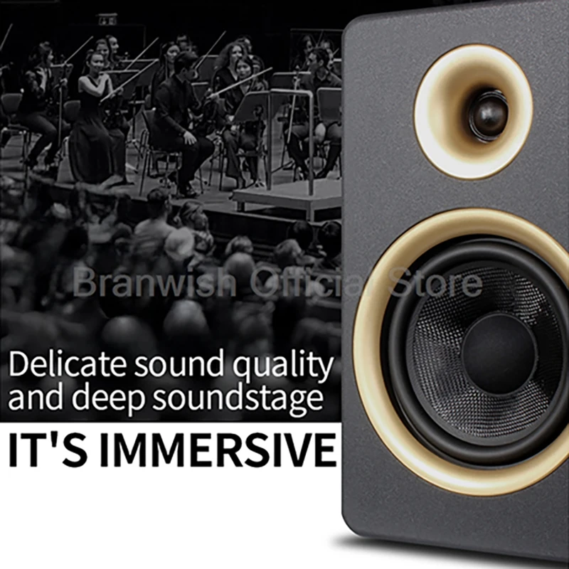 Altavoz pasivo de alta fidelidad para cine en casa, altavoz envolvente de estantería de 6,5 pulgadas, caja de sonido envolvente, altavoces de escritorio inmersivos