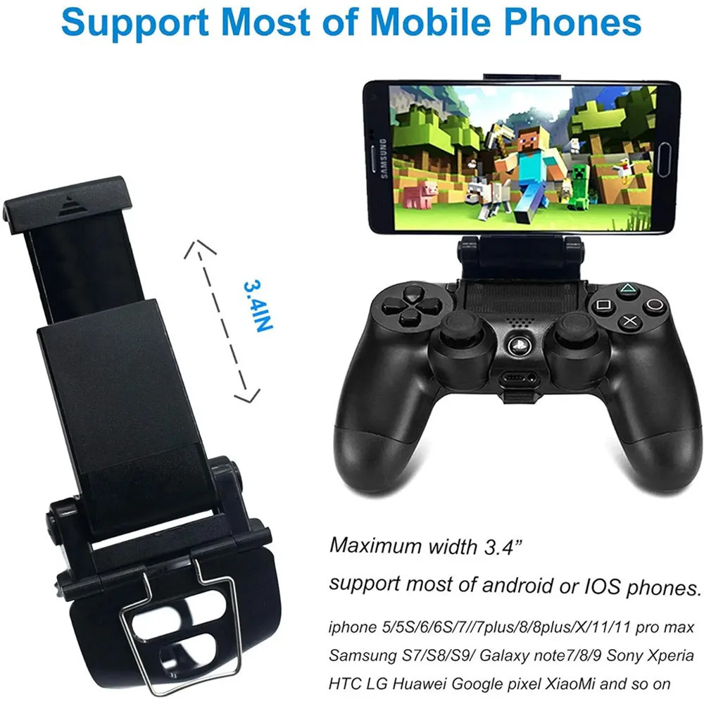 Soporte de teléfono móvil para mando de PS4, empuñadura de montaje para mando de PlayStation 4, para Samsung S9, S8 - imagen 5