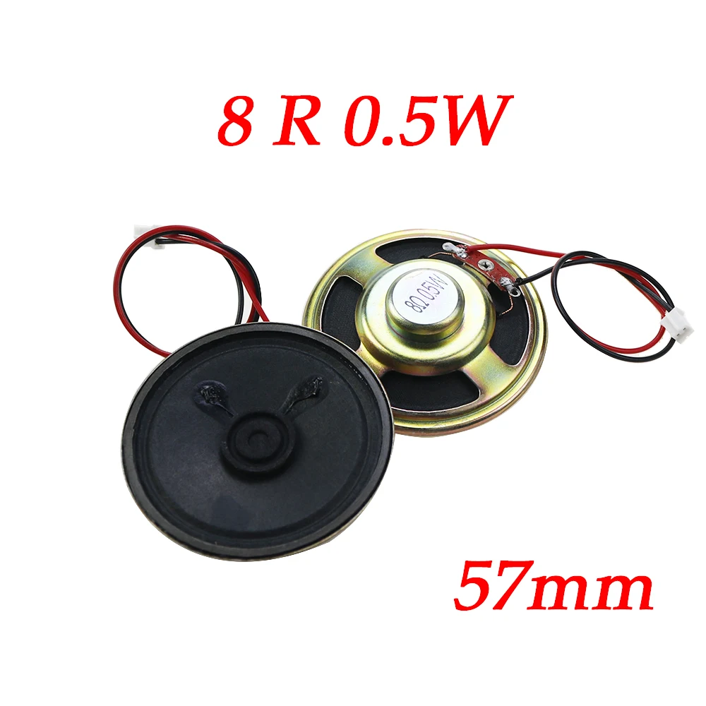 1 altavoz ultradelgado de 8 ohmios, diámetro de 0,5 vatios, 20MM, 23MM, 28MM, 30MM, 36MM, 40MM, 50MM, 57MM, con conector P2.0, longitud de cable de 15CM - imagen 2