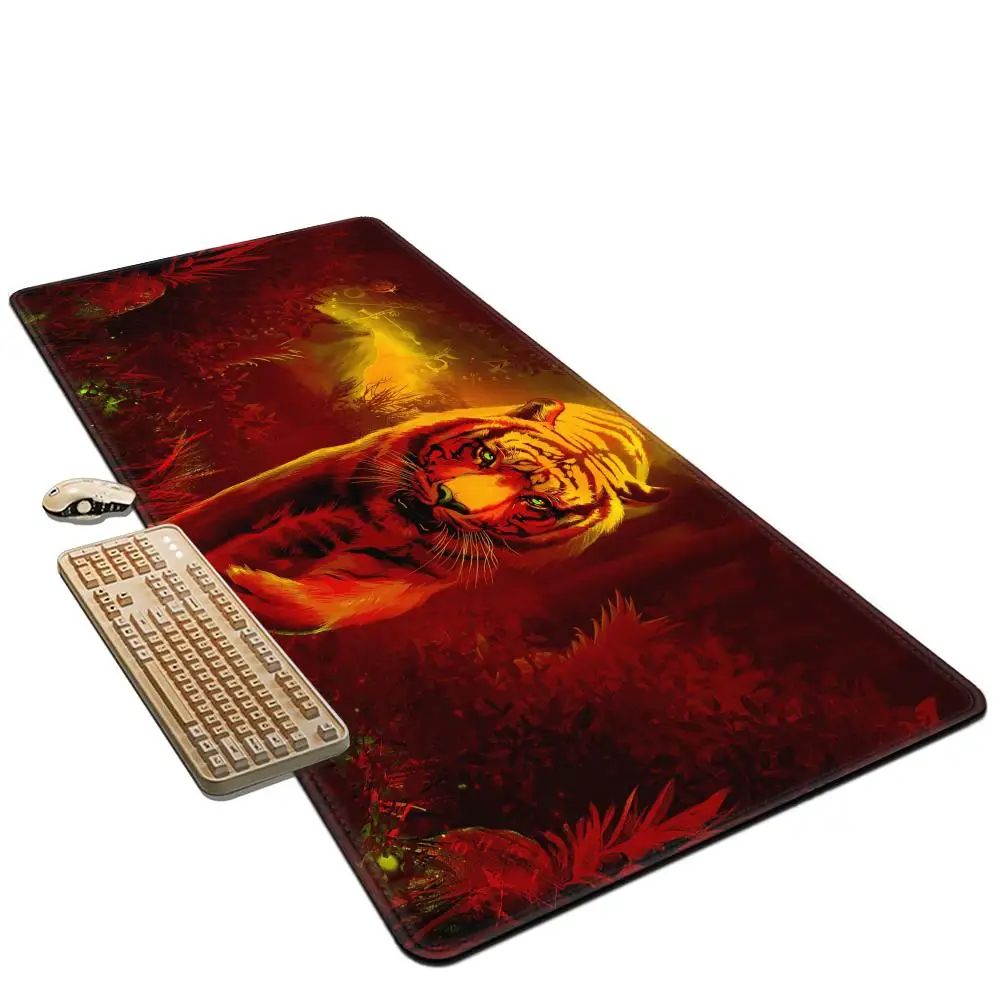 HYBXAXC-alfombrilla de ratón de tigre para Gamer, alfombrilla de ratón para Pc, accesorios para juegos, alfombrilla de escritorio, alfombrillas para teclado de ordenador, alfombrilla de ratón extendida de Anime para oficina - imagen 2
