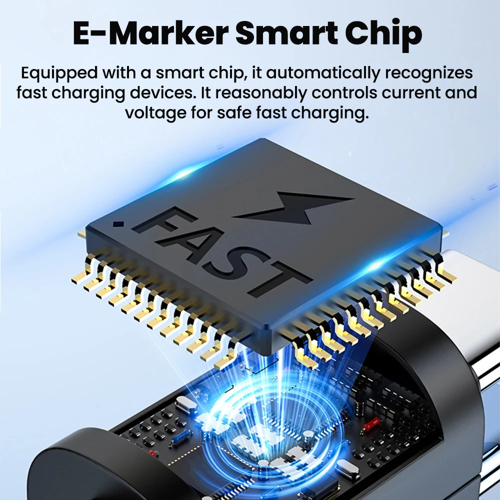 Cable USB tipo C corto de 18CM, Cable 2 en 1 con cordón para banco de energía, Cable cargador de USB-C de almacenamiento portátil PD60W para iphone 15 16 Samsung - imagen 4