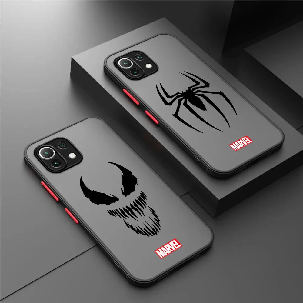 Funda de teléfono para Xiaomi Mi 9T 11 Lite 12 13 Pro 11T 12T Pro 12T 10T 13 Lite 9T Pro PC duro Marvel vengadores héroe Logo cubierta suave