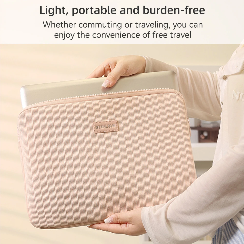 2025 nueva bolsa para ordenador portátil adecuada para Huawei Apple 14 pulgadas 15,6 pulgadas bolsa interior de pana portátil para viajes de negocios - imagen 3