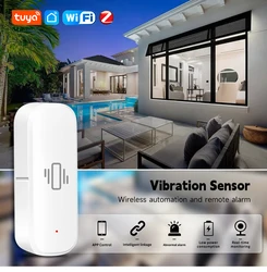 Sensor de vibración Tuya Zigbee con alarma y control desde app