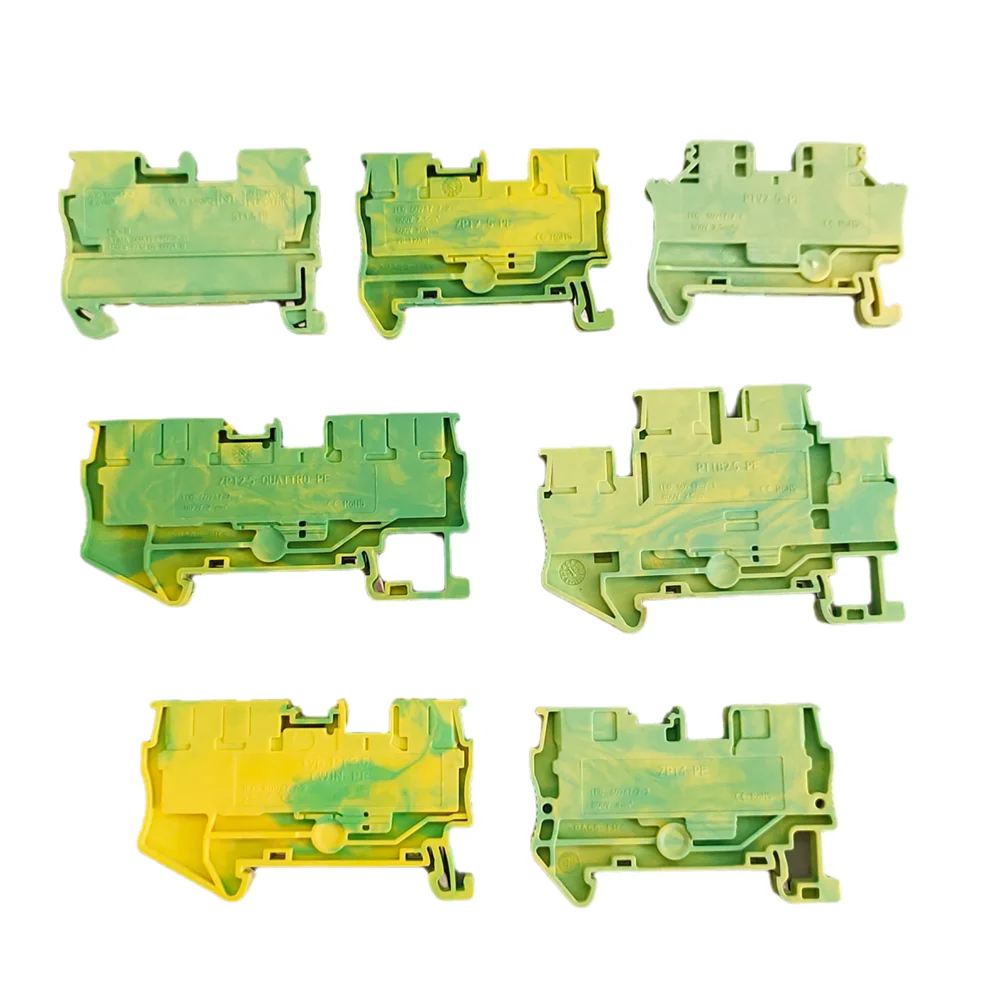 PT2.5/PTTB2.5/PT2.5-TW/PT2.5-QU/PTV2.5-PE bloque de terminales de carril DIN Modular de tierra conector de cable de enchufe de tierra Push-in de entrada lateral - imagen 2