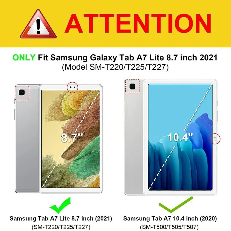 Funda para tableta Samsung Galaxy Tab A7 Lite 8,7 "SM-T220 SM-T225 TPU Airbag funda para Galaxy Tab A7 10,4" 2020 SM-T500 A8 10,5 2021 - imagen 3