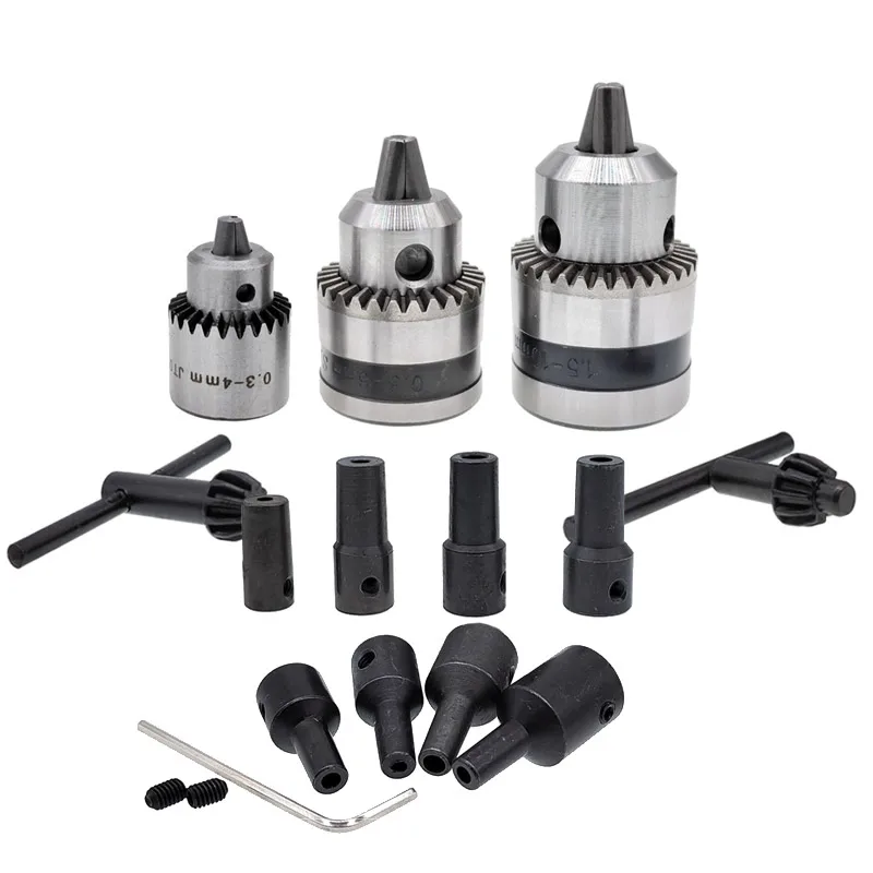 1 Uds JT0 B10 B12 0,6-6mm 0,3-4mm 1,5-10mm adaptador de mandril de taladro manguito de eje de biela acoplamiento de cobre de acero 4/5/6/8/10/12mm - imagen 2