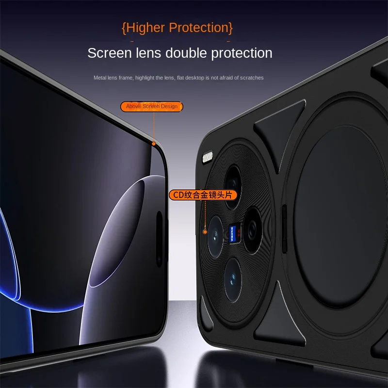 Para VIVO X200 Pro funda de aleación dura anillo soporte magnético MagSafe funda protectora trasera para VIVO X200 Pro Mini carcasa de teléfono - imagen 4