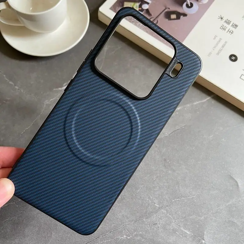 Para Xiaomi Mi 15 Pro funda de silicona suave de fibra de carbono funda protectora trasera magnética para Xiaomi Mi 14T Pro Mi 14 Ultra Shell - imagen 5