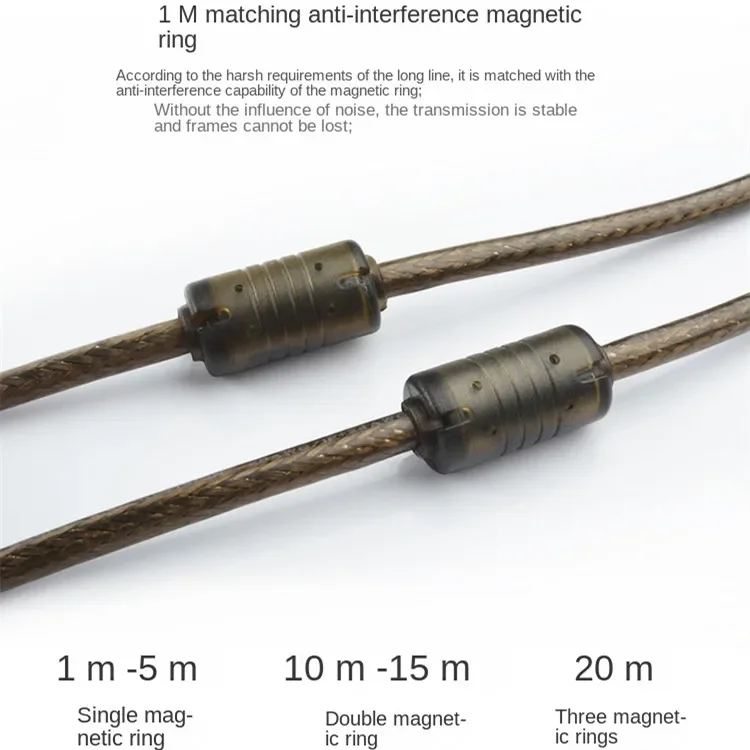 Chip amplificador USB 2,0 Cable Mini USB macho a un Cable macho para cámara Digital HDD reproductor MP3 MP4 DVR GPS 10M 15M 20M - imagen 2