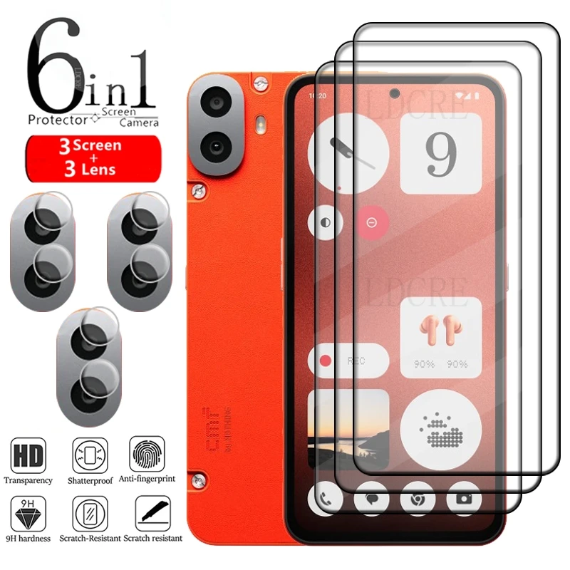 6 en 1 para nada CMF teléfono 1 vidrio nada CMF teléfono 1 vidrio cubierta completa Protector de pantalla de vidrio nada CMF teléfono 1 lente de vidrio - imagen 2