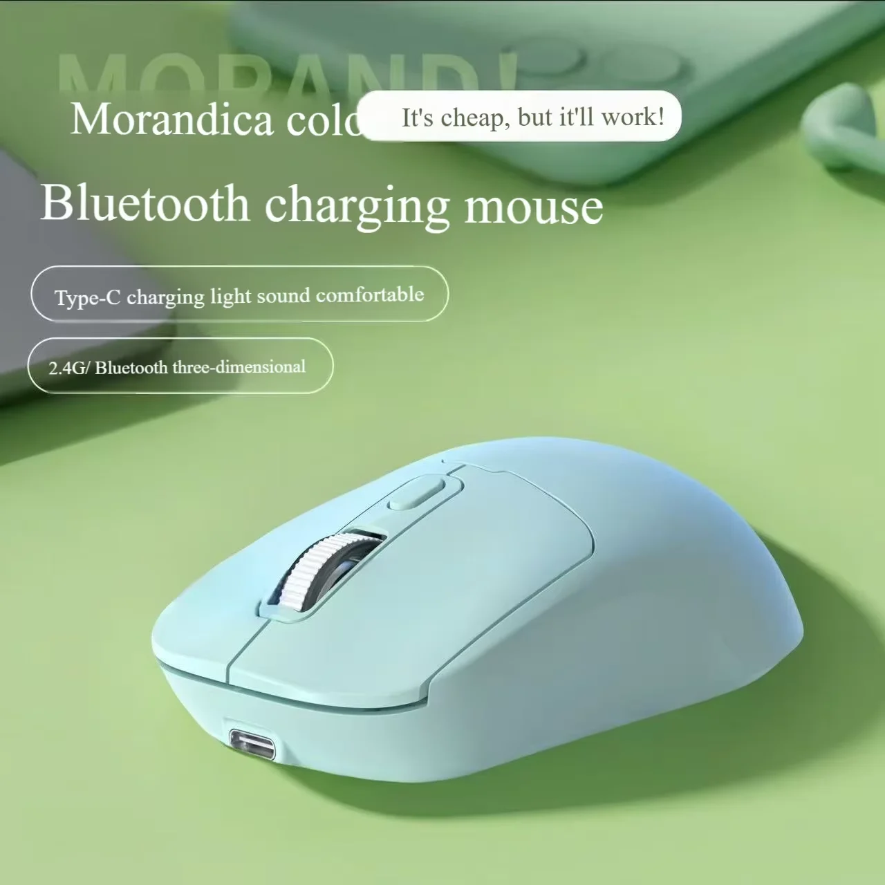 Ratón inalámbrico para Gamer, Bluetooth, 2,4G, modo Dual, recargable, ergonómico, 1600DPI, para PC, Macbook y portátil - imagen 5