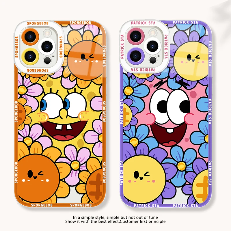 SpongeBobs-funda de teléfono para Samsung Galaxy, carcasa suave para modelos A04, A04S, A04E, A13, A33, A53, A73, A12, A22, A32, A52, A52S, A72, A20 y A30