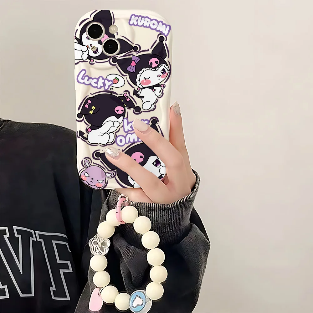 Funda de teléfono Kawaii My Melody Kuromi con cordón para Samsung Galaxy M16 A56 A36 A26 A16 A06 A35 A55 A25 A54 A34 A24 A13 A73 A53 4G 5G - imagen 3