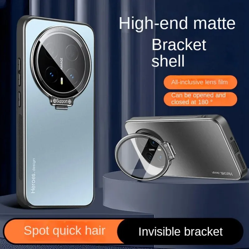 Para Honor Magic 8 Pro 8lite Funda lente de Metal soporte de cámara cubierta para Honor Magic8 a prueba de golpes Funda mate Kickstand Funda - imagen 2