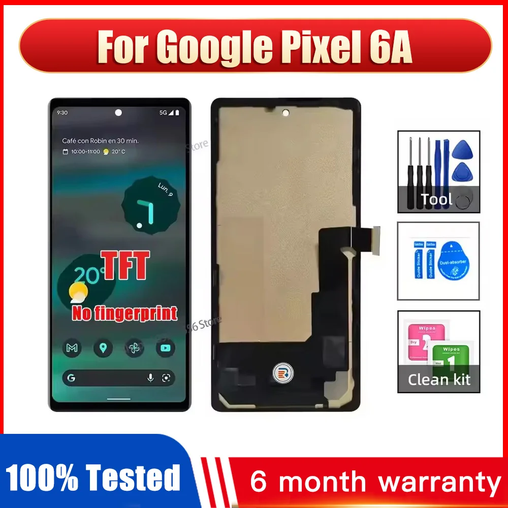 OLED para Google Pixel 6A pantalla LCD Panel táctil montaje de digitalizador Pixel 6A GX7AS, GB62Z, G1AZG, GB17L soporte de pantalla - imagen 5
