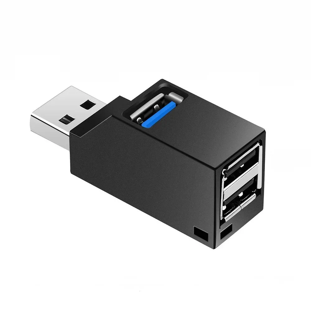 Adaptador de concentrador USB 3,0 de alta velocidad, extensor, Mini caja divisora, transferencia de datos de 3 puertos, estación de acoplamiento divisor USB para piezas de ordenador portátil