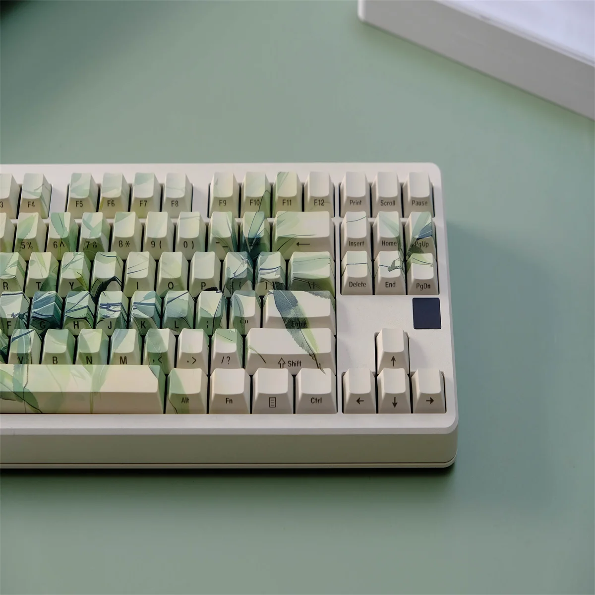 Teclas de transmisión de luz lateral de hojas de bambú, 135 teclas, Material PBT, perfil de cereza, DYE-SUB personalizado para teclado mecánico - imagen 4